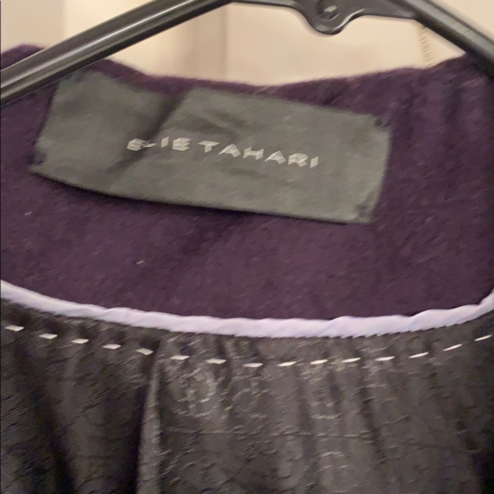 Tahari wool coat plum - Picture 2 of 7
